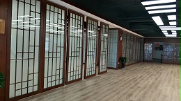 工艺花格玻璃系列移动隔断