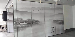 湖南移动隔断，可以移动的山水画隔断