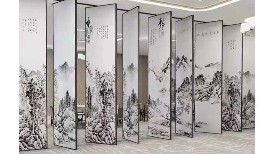 65型彩绘板活动屏风